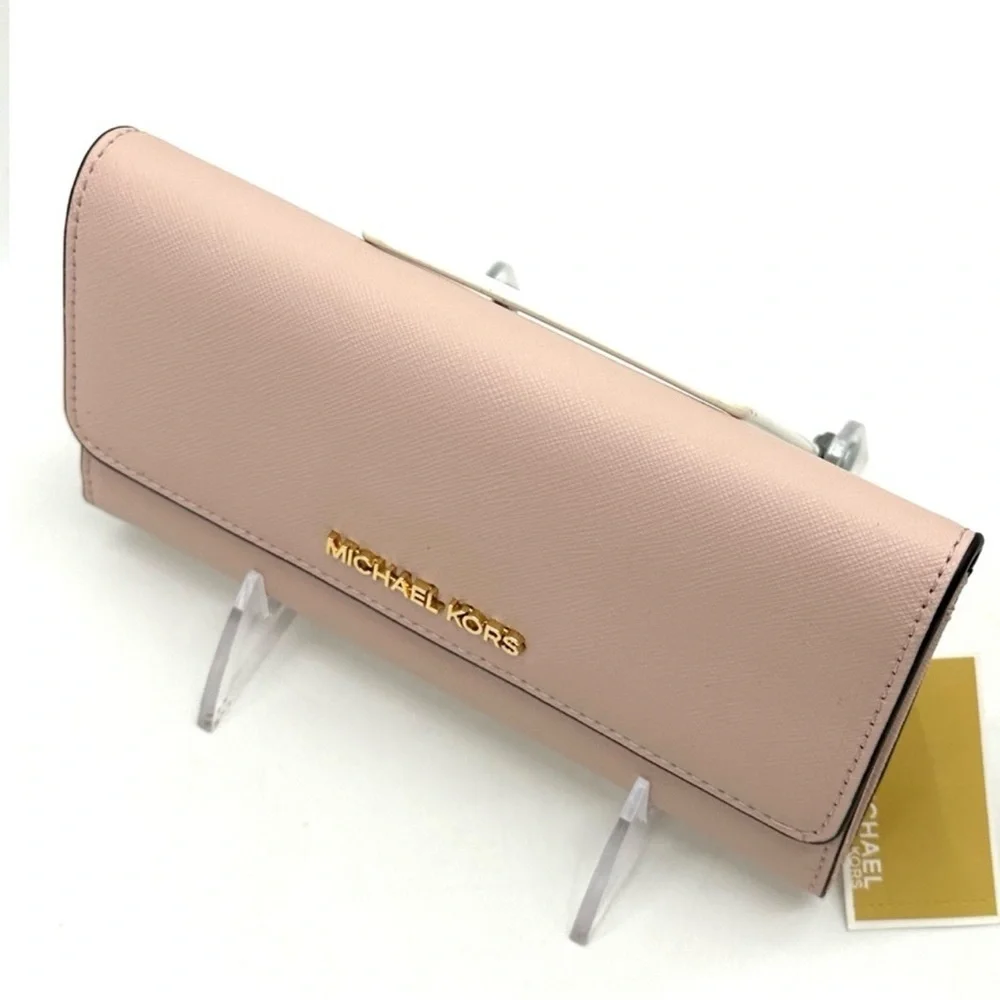 Michael Kors Large Trifold Wallet Vanilla/Brown (NWT)